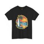 Tropical Sunset Surf Tee - Unisex Heavy Cotton Shirt