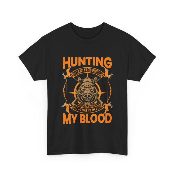Hunting black color tshiert for Unisex Heavy Cotton Tee