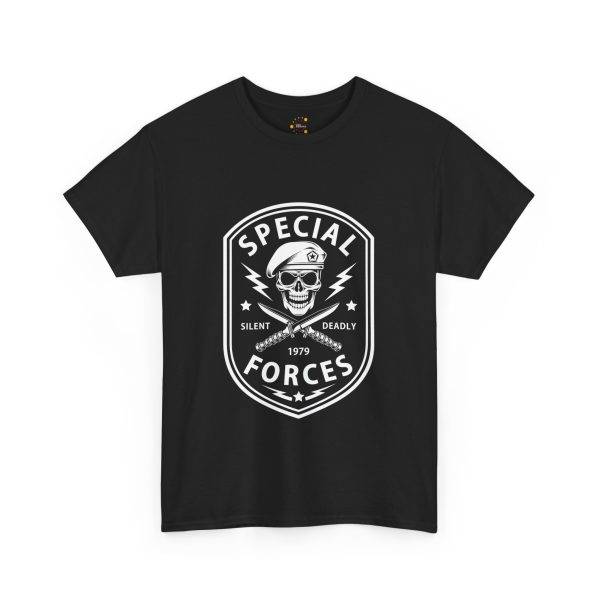 SPECIAL FORCES SILENT DEADLY 1979 Black Color T-Shirt For Unisex Heavy Cotton Tee