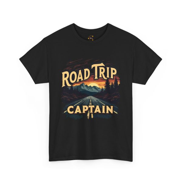 Road Trip Captain Black Color T-Shirt For Unisex Heavy Cotton Tee Road Trip Captain Black Color T-Shirt For Unisex Heavy Cotton Tee