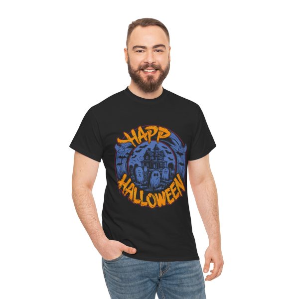 Happ Halloween Black Color T-Shirt For Unisex Heavy Cotton Tee Happ Halloween Black Color T-Shirt For Unisex Heavy Cotton Tee