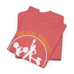 Gym The Real Workout Start When You Want To Stop Coral Silk Color T-Shirt For Women Heavy Cotton Tee