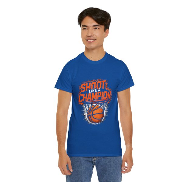 Shoot Like a Champion Basketball Tee - Unisex Heavy Cotton T-Shirt for Sports Lovers Shoot Like a Champion Basketball Tee - Unisex Heavy Cotton T-Shirt for Sports Lovers