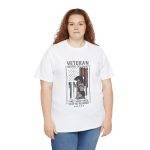 American Veterans White Color Tshirt For Unisex Heavy Cotton Tee