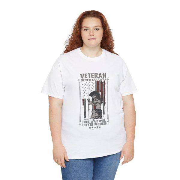 American Veterans White Color Tshirt For Unisex Heavy Cotton Tee