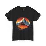 Mountain View Black Color T-Shirt For Unisex Heavy Cotton Tee