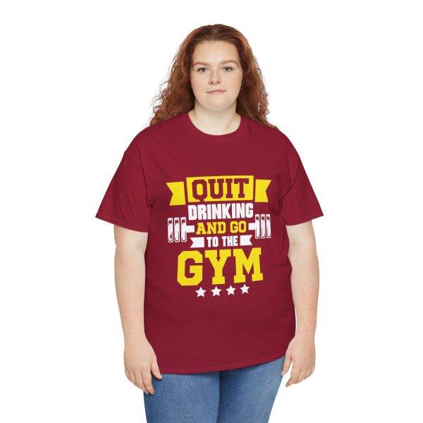 Motivational Gym Tee - Quit Drinking and Go to the Gym