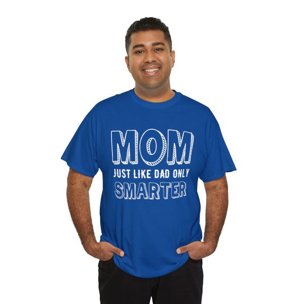 Mother Mom Just Like Dad Only Smarter Royal Color Tshirt For Unisex Heavy Cotton Tee