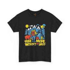 Hike More Worry Less Unisex Heavy Cotton Tee