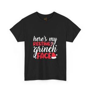Here's My Resting Grinch Black Color T-Shirt For Unisex Heavy Cotton Tee Here's My Resting Grinch Black Color T-Shirt For Unisex Heavy Cotton Tee