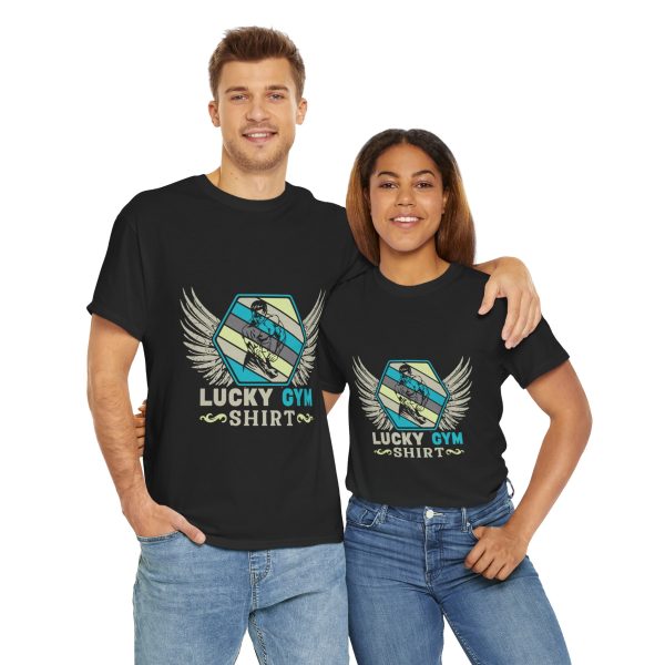 Lucky Gym Wings Unisex Heavy Cotton Tee - Workout & Fitness Apparel