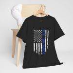 U.S. Air Force Flag Heavy Cotton Tee - Unisex Military Shirt for Veterans and Supporters
