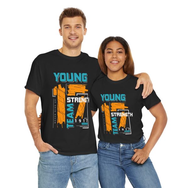 Young Strength Team 1917 Black Color T-Shirt For Unisex Heavy Cotton Tee