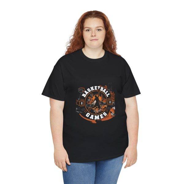 Unisex Basketball Games Heavy Cotton Tee - Perfect for Sports Fans