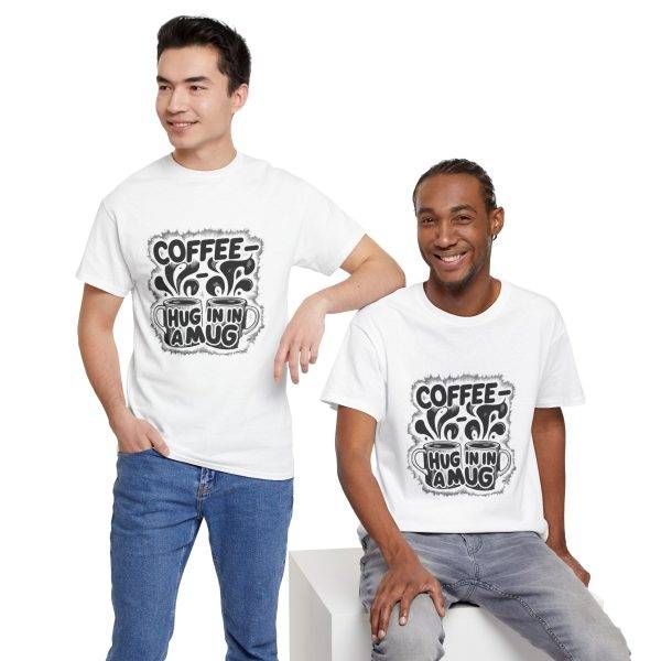 Coffee Hug Unisex Heavy Cotton Tee - Perfect for Coffee Lovers