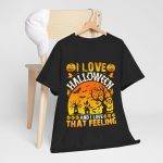 I Love Halloween Block Color T-Shirt For Unisex Heavy Cotton Tee I Love Halloween Block Color T-Shirt For Unisex Heavy Cotton Tee