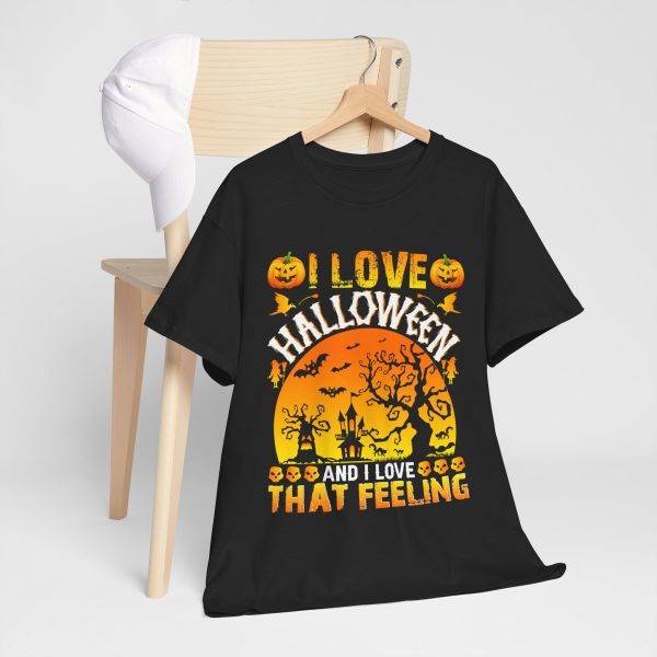 I Love Halloween Block Color T-Shirt For Unisex Heavy Cotton Tee I Love Halloween Block Color T-Shirt For Unisex Heavy Cotton Tee