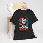 Born to Be Awesome Cat Unisex Heavy Cotton Tee