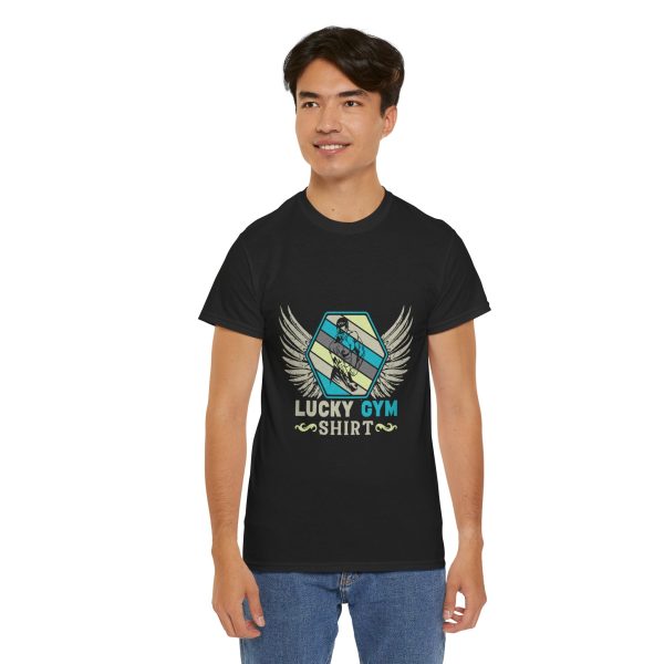 Lucky Gym Wings Unisex Heavy Cotton Tee - Workout & Fitness Apparel