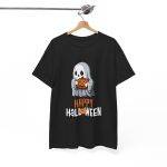 Happy Halloween Black Color T-Shirt For Unisex Heavy Cotton Tee