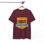 GYM Cross Fit Go Hard Or Go Home Maroon Color T-Shirt For Unisex Heavy Cotton Tee