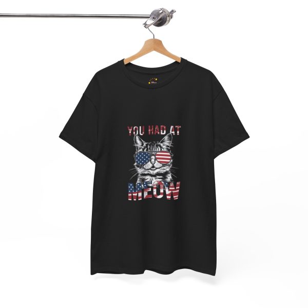 Patriotic Cat Graphic Tee - "You Had Me at Meow" - Unisex Heavy Cotton T-Shirt Patriotic Cat Graphic Tee - "You Had Me at Meow" - Unisex Heavy Cotton T-Shirt
