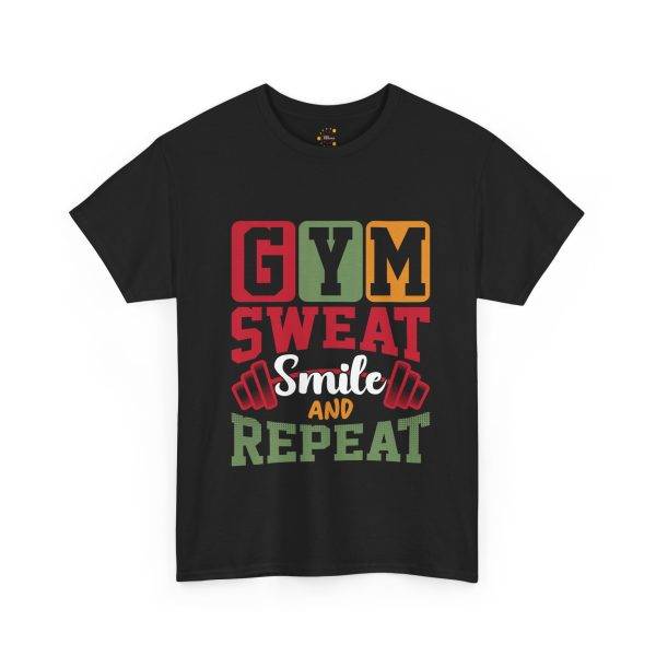Gym Sweat Smile Repeat Unisex Heavy Cotton Tee