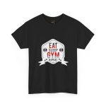 Eat Sleep Gym Repeat Unisex Heavy Cotton Tee - Motivational Workout Shirt