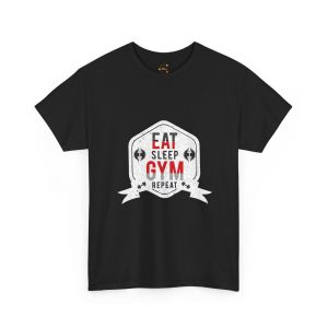 Eat Sleep Gym Repeat Unisex Heavy Cotton Tee - Motivational Workout Shirt