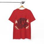 Happy Halloween Red Color T-Shirt For Unisex Heavy Cotton Tee Happy Halloween Red Color T-Shirt For Unisex Heavy Cotton Tee