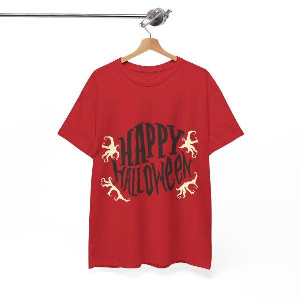 Happy Halloween Red Color T-Shirt For Unisex Heavy Cotton Tee Happy Halloween Red Color T-Shirt For Unisex Heavy Cotton Tee