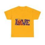 Love Halloween Gold Color T-Shirt For Unisex Heavy Cotton Tee