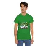 Gardening Is My Therapy Unisex Heavy Cotton Tee - Green Gardening T-Shirt for Plant Lovers