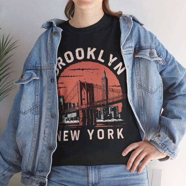 Brooklyn New York Black Color T-Shirt For Unisex Heavy Cotton Tee