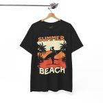 Summer Beach Unisex Heavy Cotton Tee - Relaxed Fit, Tropical Vibe, Perfect for Vacation