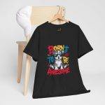 Born to Be Awesome Unisex Heavy Cotton Tee - Cool Dog Graphic T-Shirt