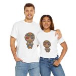 Scary Doll White Color Tshirt For Unisex Heavy Cotton Tee