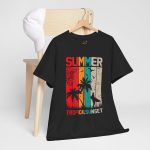 Summer Black Color T-Shirt For Unisex Heavy Cotton Tee