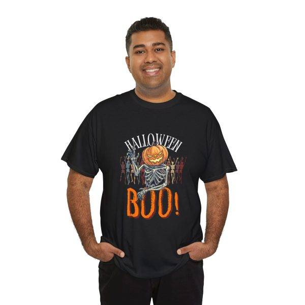 Halloween Boo Black Color T-Shirt For Unisex Heavy Cotton Tee Halloween Boo Black Color T-Shirt For Unisex Heavy Cotton Tee