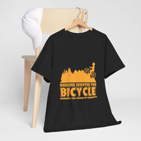 Bicycle Black Color T-Shirt For Unisex Heavy Cotton Tee