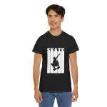 Skate Black Color T-Shirt For Unisex Tee