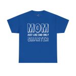 Mother Mom Just Like Dad Only Smarter Royal Color Tshirt For Unisex Heavy Cotton Tee