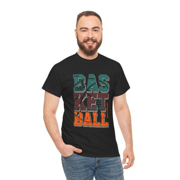 Vintage Basketball Unisex Heavy Cotton Tee - Sporty Graphic T-Shirt for Fans