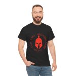 Greek warrior head Black Color T-Shirt For Unisex Heavy Cotton Tee
