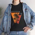 Summer Palm Black Color T-Shirt For Unisex Heavy Cotton Tee Summer Palm Black Color T-Shirt For Unisex Heavy Cotton Tee