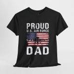 Proud U.S. Air Force Dad Unisex Heavy Cotton Tee - Patriotic Father's Day Gift