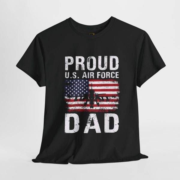 Proud U.S. Air Force Dad Unisex Heavy Cotton Tee - Patriotic Father's Day Gift
