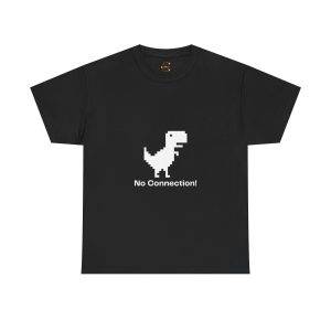 No Connection Black Color T-Shirt For Unisex Heavy Cotton Tee