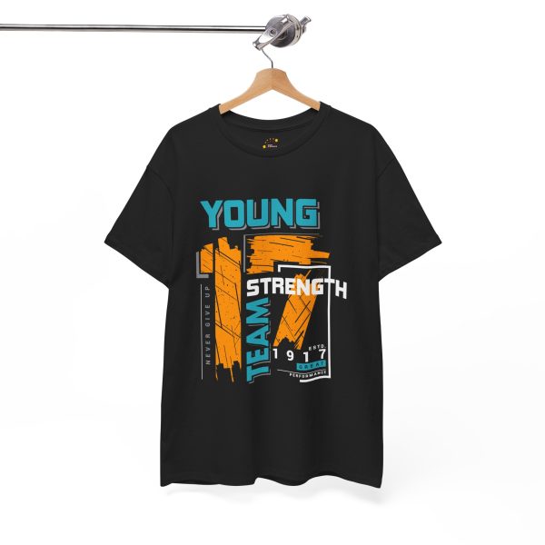 Young Strength Team 1917 Black Color T-Shirt For Unisex Heavy Cotton Tee