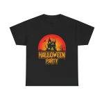 Halloween Party Black Color T-Shirt For Unisex Heavy Cotton Tee